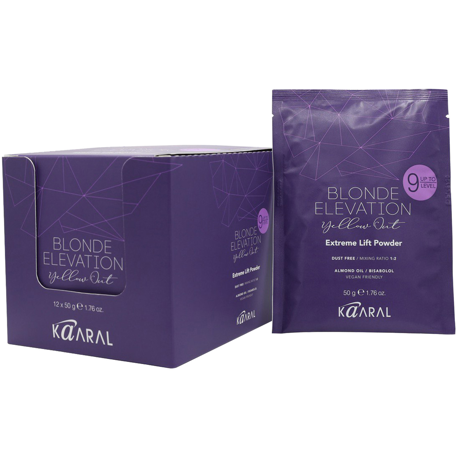 картинка Обесцвечивающий порошок Blond Elevation Yellow Out Extreme Lift Powder, 12 шт х 50 гр от официального интернет-магазина Каарал