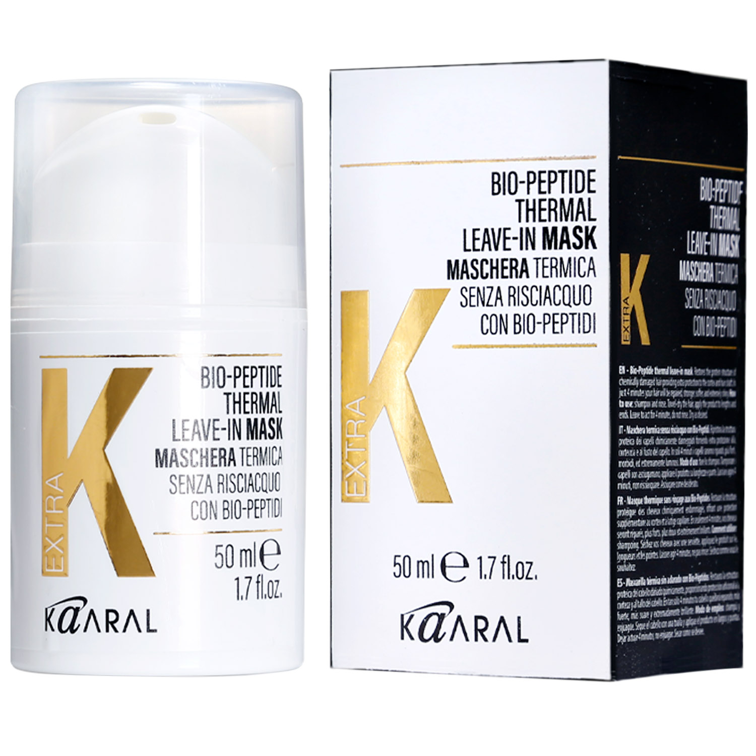 картинка Несмываемая термомаска для волос с биопептидами Extra K Bio-Peptide Thermal Leave In, 50 мл от официального интернет-магазина Каарал