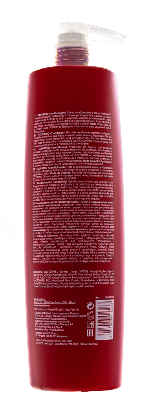 картинка Кондиционер для окрашенных волос с гидролизатами шелка и протеинами риса 1000 мл от официального интернет-магазина Каарал